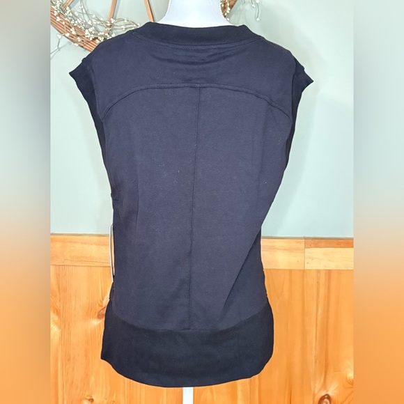 Athleta Black Sleeveless V-Neck Sweatshirt US XS oversized. NWT - Picture 12 of 14